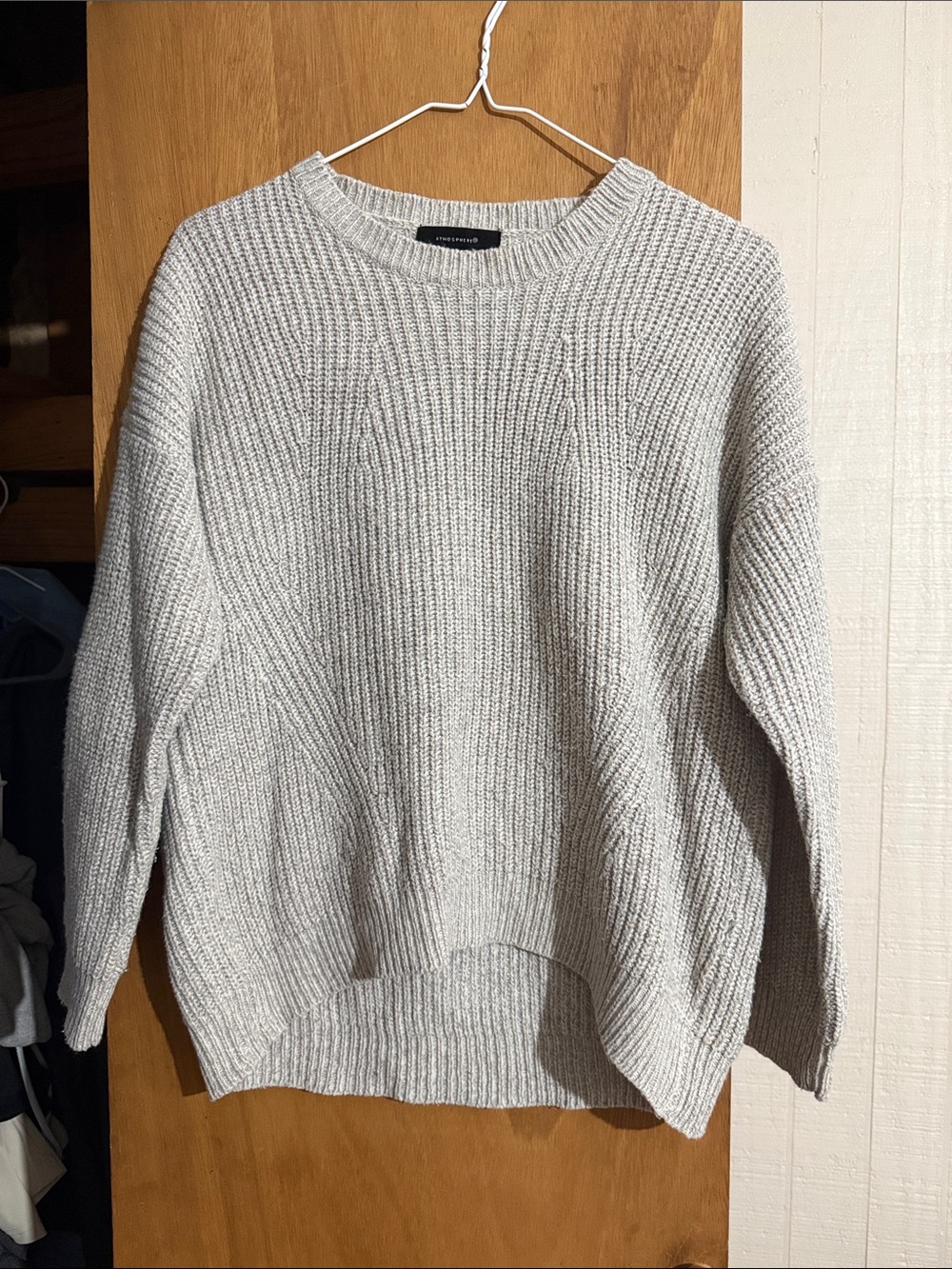 Atmosphere Neutral Ribbed Crewneck Sweater